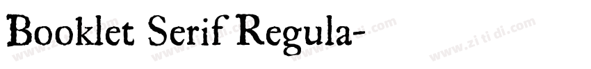 Booklet Serif Regula字体转换